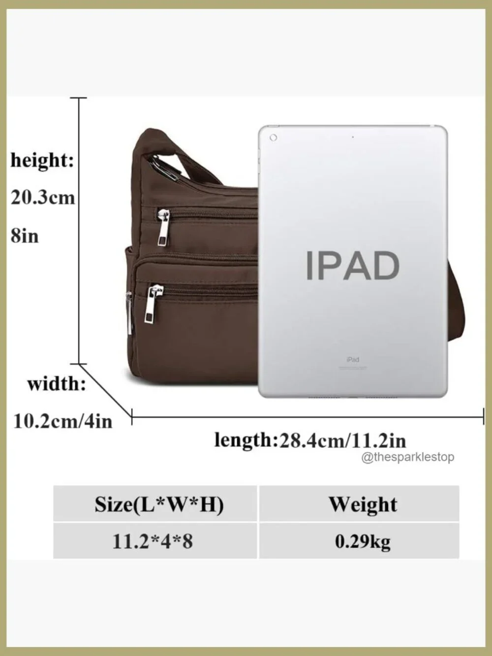 Nylon Multi Pocket RFID Crossbody Bag for Women Travel Handbag